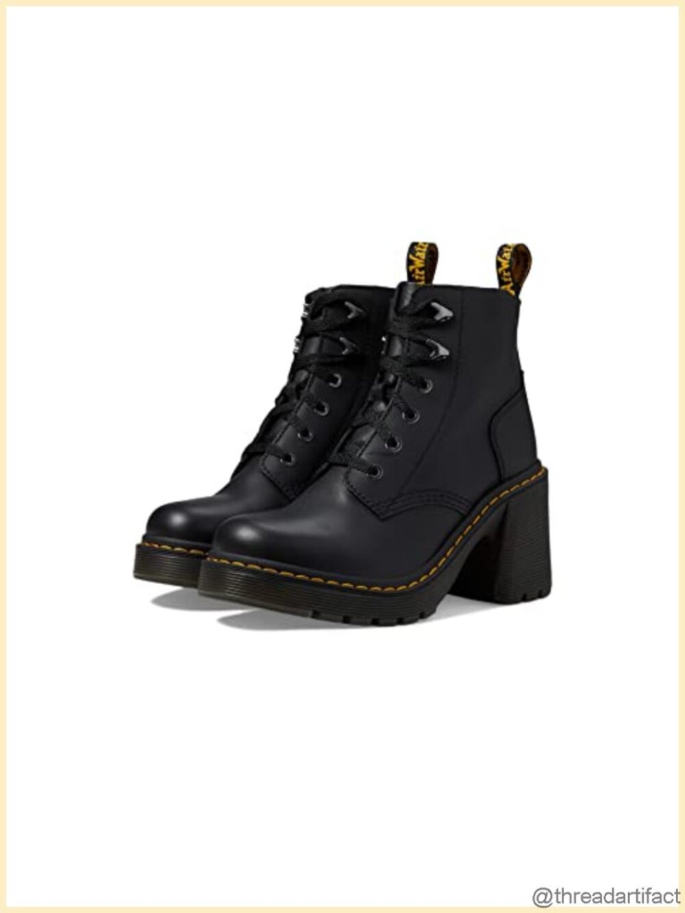 Dr. Martens Leather Heeled Lace Up Ankle Boot – Women's